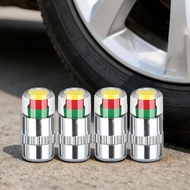 Tire Pressure Caps 4 Pieces 2.4bar 36psi 3-Color Easy To Read Monitor Tire Pressure Gauge for Automo