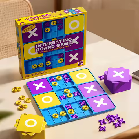 New Ultimate Tic Tac Toe Board Game 9 Games in 1! Big and Small Board for Two-player XO Chess Funny