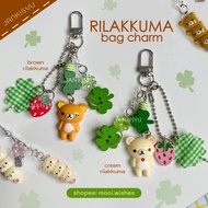 GANTUNGAN Rilakkuma Japan Bag Charm Japanese Trinket Keychain Dango Key Bag Handphone Phone Strap