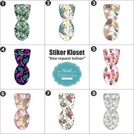 SITTING CLOSET STICKER TOILET STICKER/ MOTIF/ 58