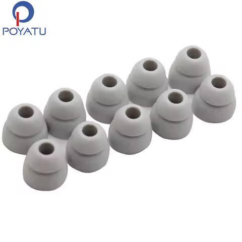 POYATU Double Flange Ear tips Tips For Powerbeats 2 Powerbeats3 Wireless Headphones Replacement Sili