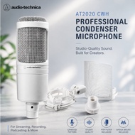 Audio-Technica AT2020 CWH Limited White Studio Condenser Mic XLR Professional Recording Microphone S
