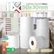 Heat Stickers Product Label Barcode Sticker Small Size 20x10 30x20 40x20 40x30 Thermal