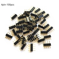 100pcs Jarum Led Strip 4 Pin Konektor Led Strip RGB 5050 Jarum 4 Pin Sambungan Led Konektor 4 Pin Si