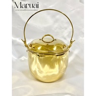 6-Inch Smooth Brass Pot