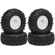4pcs 57mm 1.0 Inch Beadlock Wheel Tire Set for TRX4M SCX24 AX24 FCX24 FCX24M 1/18 1/24 RC Crawler Ca
