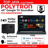 TV ANDROID POLYTRON GOOGLE TV 43 INCH/ANDROID TV POLYTRON SOUNDBAR GOOGLE TV PLD-43BG9058 NEW SERIES