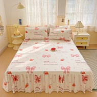 Elastic Soft Bed Skirt Cartoon Printed Bed Mattress Cover Super Single/Queen/King
