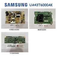 SAMSUNG FHD TV UA43T6000AK 43T6000AK Power Board BN44-00862F Main Board BN41-02750E T-Con Board PT43
