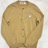 女版 Comme des Garçons Play CDG Play 駝色羊毛外套 白愛心🤍
