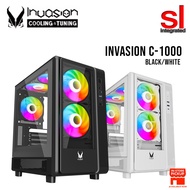 Invasion C-1000 Compact M-ATX Gaming Case - Black/White
