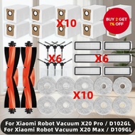 Xiaomi Robot Vacuum X20 Pro X20 Max D102GL D109GL Spare Parts Kit: Main Brush, Side Brush, Hepa Filt