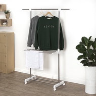 Stainless Double Clothe Laundry Storage Space Saver Row Shelf Rack