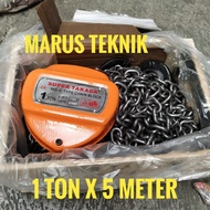 Tackle / Chain Block 1 Ton x 5m full Supertakoda