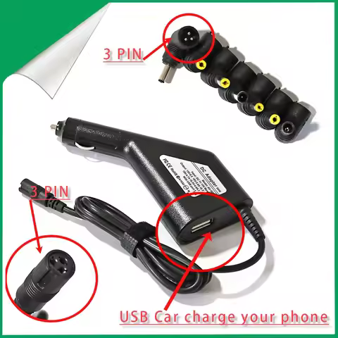 19V 4.74A 20V 4.5A 19.5V 4.62A 90W Laptop Universal Car Charger Dc Power Adapter for Asus Lenovo Ace