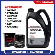 (WITH MITSUBISHI OIL FILTER) Mitsubishi 0W20 SN Fully Synthetic Engine Oil (4L) 0W-20