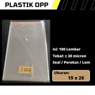 OPP Plastic Size 19 cm x 26 cm / 19x26 cm / 19 x 26 cm