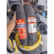 A PAIR OF TUBLESS TIRES MAXXIS VOLANS 70/80-17 80/80-17 FOR SUPRA KHARISMA REVO