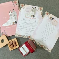 客製化結婚證書|客製化結婚書約|結婚書夾|似顏繪書約