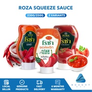 Roza Squeeze Tomato Sauce, Chili Sauce & Sweet Chili Sauce 230g/250g – Halal Certified, No Preservat