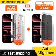 Easy Install Anti Spy Privacy Tempered Glass Screen Protector for Infinix Note 60 Ultra Pro 60 Pro 6