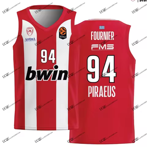2025-26 New Arrival Olympiacos 3D Printed Basketball Greece FOURNIER #94 Jersey Athletic Casual T-Sh