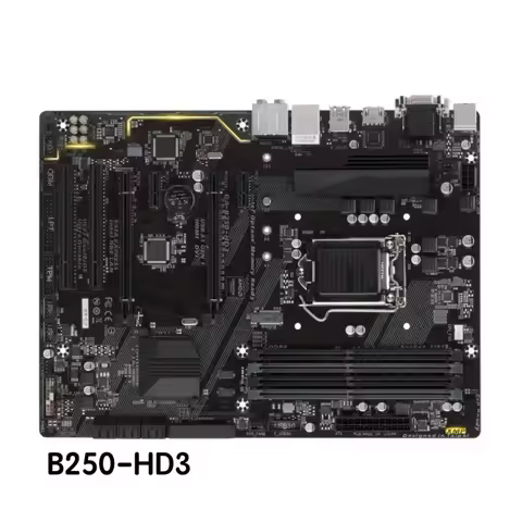 For Gigabyte GA-B250-HD3 Motherboard B250 HD3 LGA 1151 DDR4 Mainboard 100% Tested OK Fully Work Free