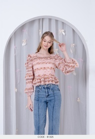 VERONIQA Blouse by AMILA AM-B1325 ลูกไม้ราเชล แขนยาว IGPU25-5