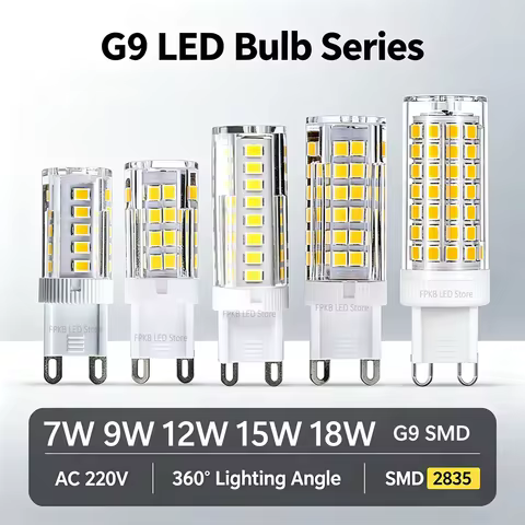 G9 LED Lamp 7W 9W 12W 15W 18W AC 220V Led Bulb SMD 2835 G9 Light Replace 30/40W Halogen Lamp Light f