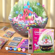 🦄SG LOCAL STOCK🦄 Light-Up Unicorn Garden Terrarium Kit Kids DIY STEM Toy Night Light Arts Crafts for Birthday Girls Toys