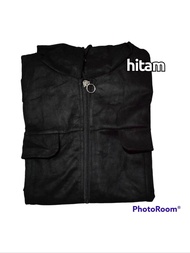 BELIEVE-NEW JAKET POLOS TOPI SUEDE IMPORT (LD 106CM)❤️/JAKET WANITA IMPORT/OUTWEAR WANITA