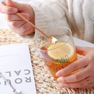 其他品牌 - 304不鏽鋼長柄方頭湯匙 方頭攪拌棒 鍍金攪拌勺 咖啡勺 攪拌棒 便攜湯匙 湯匙