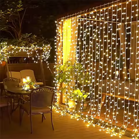 9x3/12x2m Christmas Lights Garland LED Curtain Icicle String Light Fairy Wedding Lighting Decoration