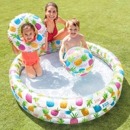 Ring Kiddie Pool Inflatable Swimming Pool for Baby With Ball And Tube Intex 3 Ring