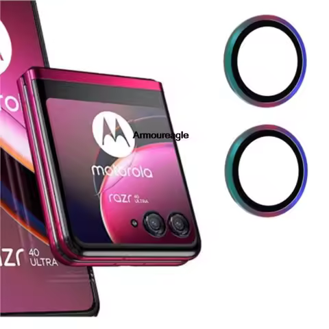 rear camera lens protectors on for motorola moto razr 40 ultra back metal ring glass for razr40 40ul