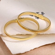 Italy S925 Silver Gas Pipe Bracelet Narrow Soft Bracelet Retro Elastic Bracelet