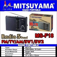 Mitsuyama Ms F18 Portable Am Fm Sw Radio World Receiver Radio