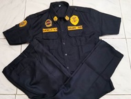 SECURITY GUARD SET UNIFORM W/ PATCHES (SOSIA PADPAO NAME AGENCY NAME COLLARPIN & BADGE PATCHES