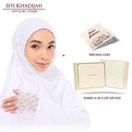 Siti Khadijah Telekung Modish Asanoha In White + Online Lite Gift Box