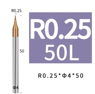 เอ็นมิลคาร์ไบด์ หัวบอล  ปลาย R0.1-R0.45  แข็ง55HRC เคลือบสีทองแดง - Carbide End Mill ball nose