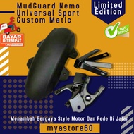 MudGuard Nemo Universal CBRNinjaCustomAerox / Mudguard Motor Besi / Spakbord Belakang Motor