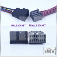 16 Pin Engine Connector Socket Wire Wiring Universal Harness Blaupunkt Radio Player Soket Enjin Kere