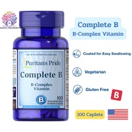 Puritan's Pride Complete B B-Complex Vitamin Complex 100 Caplets