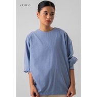 Stuca - Women's Top - Maia Top (Long Sleeve V- Neck Shirt with Bishop Sleeve