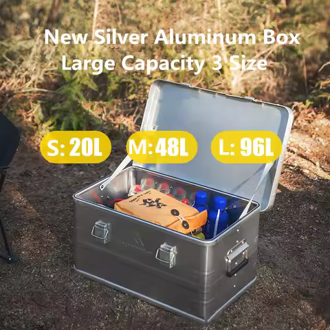 Mountainhiker Newest 20L 48L 96L Aluminum Alloy Storage Box Outdoor Accessories Large Capacity Campi