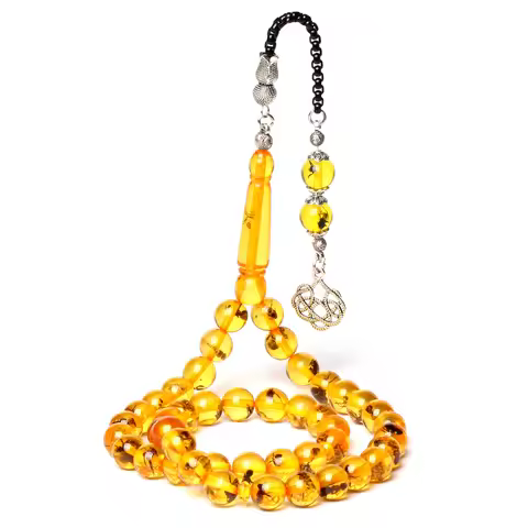 Tasbih Rosary Amazing artificial amber Insect Beads Real ants inside 10mm 51 Sibha Round Beads Hand 