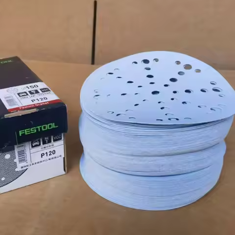 Festool Grinding Disc 6 IN 150mm 48 Holes Garnet Dry Abrasive Paper Car Putty Sanding Lacquer Polish