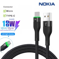 Nokia Fast Charging Cable Android Micro Usb /Type C Data Cable line For Nokia 4.2 3.2 2.2 2.3 3.1 5.