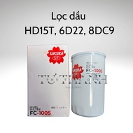 Oil filter HD 15T, 6D22, 8DC9 - Sakura brand (Code: FC 1005)
