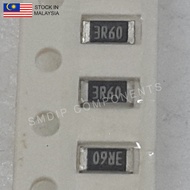 10PCS Taiwan-Grade 3.6R ±1%, 1206 SMD Resistor (3R60)